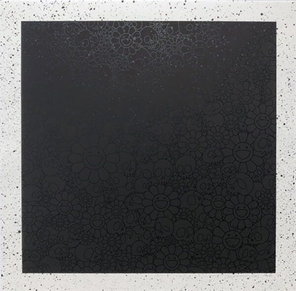 Takashi Murakami - Black Flowers Square (TM/KK for BLM)
