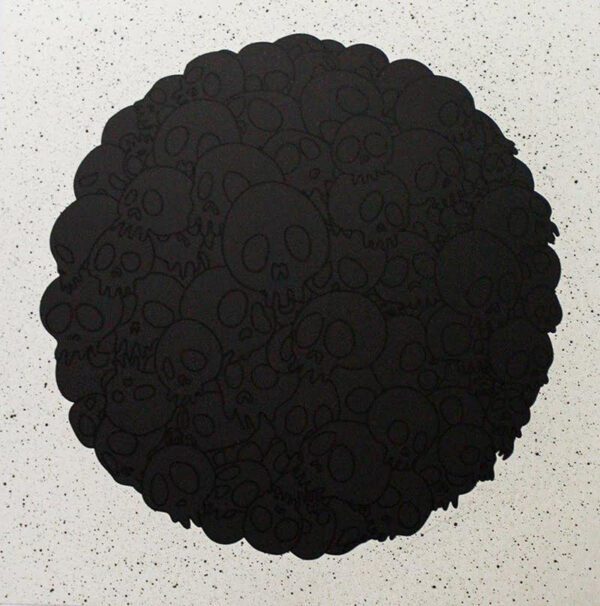 Takashi Murakami - Black Skulls Round (TM/KK for BLM)