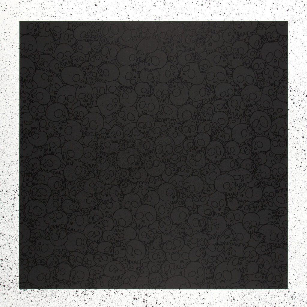 Takashi Murakami - Black Skulls Square (TM/KK for BLM)