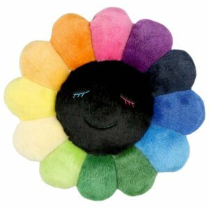 Takashi Murakami - Rainbow & Black Flower Cushion