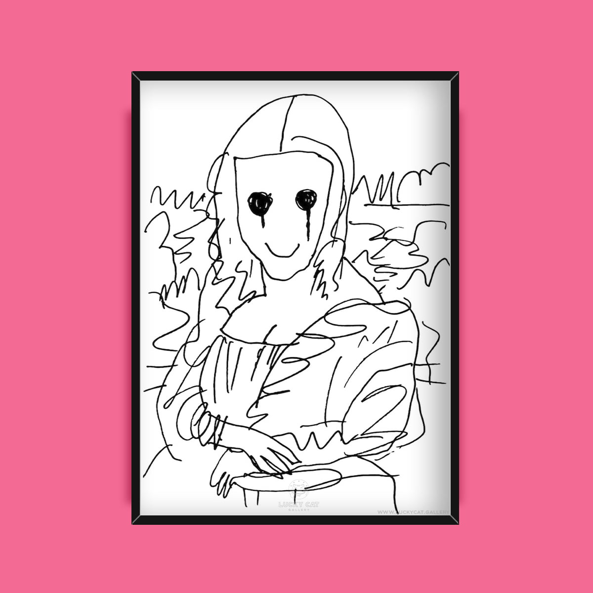Coffee Break Drawing of Mona Lisa_P 本日発送