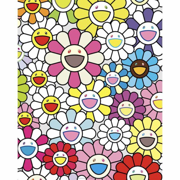 Takashi Murakami - A Little Flower Painting: Pink, Purple, and Many Other Colors