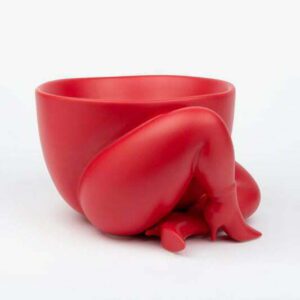 Parra - A High Heeled Two Legged Planter (Red)