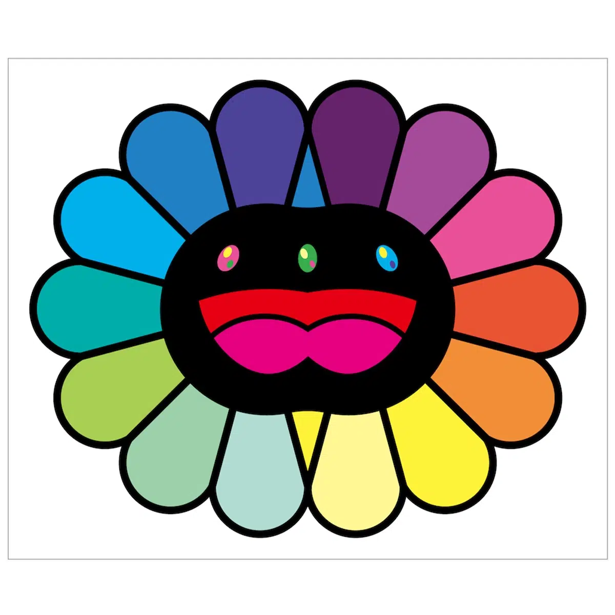 Takashi Murakami - Multicolor Double Face Black